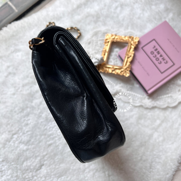 Vintage Chanel Double Flap Bag - Black 005