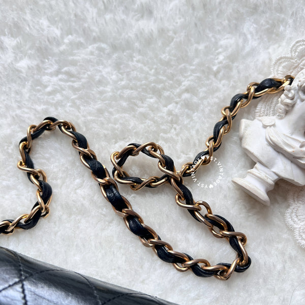 Vintage Chanel Double Flap Bag - Black 005