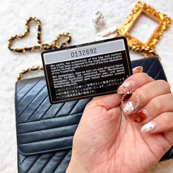 Vintage Chanel Single Flap Bag - Black x Gold 002
