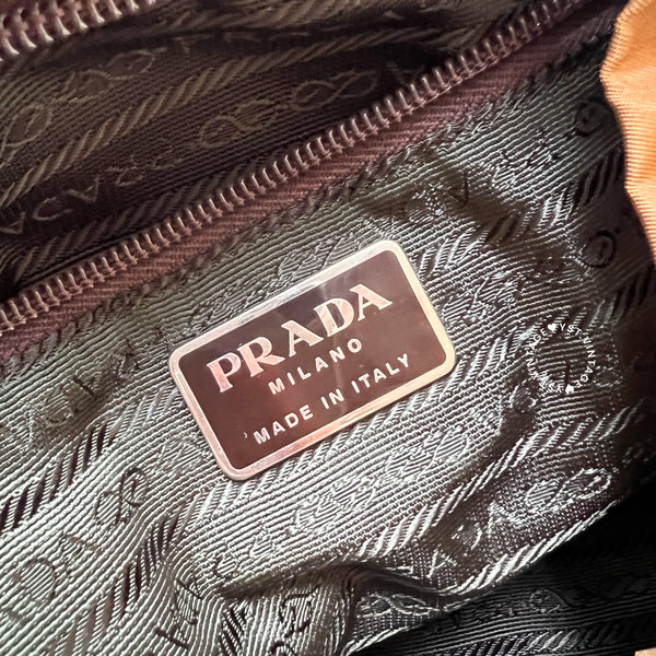 Vintage Prada Tessuto Nylon Vela Backpack - Caramel Brown