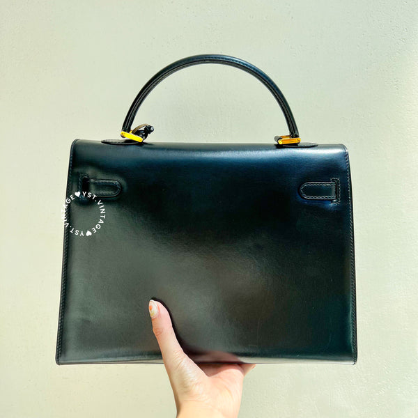 Vintage Bally Kelly Bag - Black K32