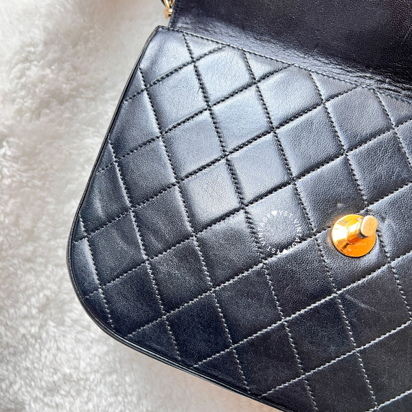 Vintage Chanel Double Flap Bag - Black 005
