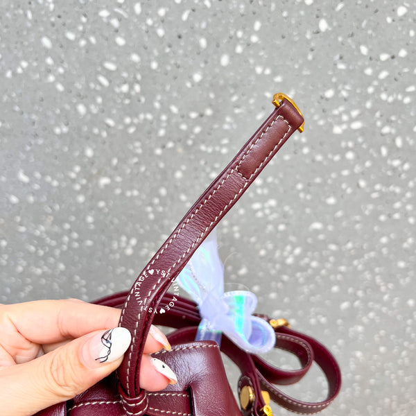 Vintage Cartier MUST DE CARTIER Mini Bucket Bag - Burgundy