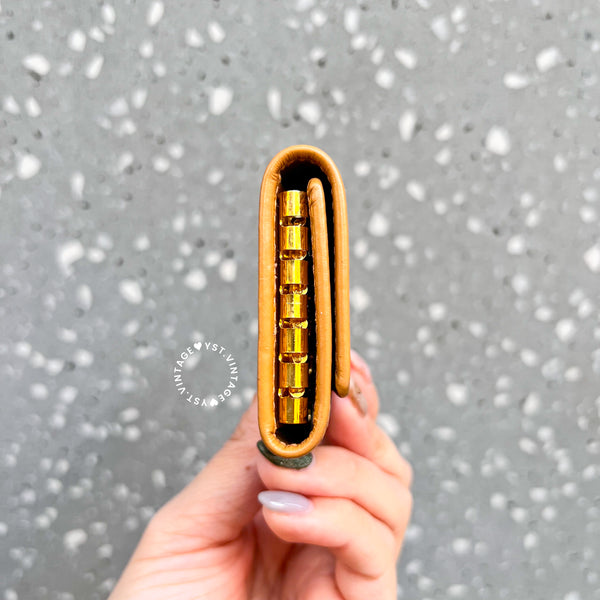 Vintage CELINE Macadam Key Case (6 Key Rings) - Brown