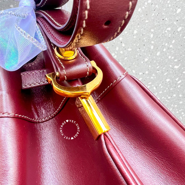 Vintage Cartier MUST DE CARTIER Mini Bucket Bag - Burgundy