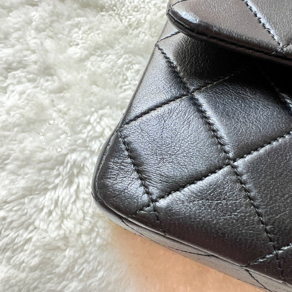【8.28 中古拍賣】Vintage Chanel Small Classic Flap Bag CF23 - Black 005