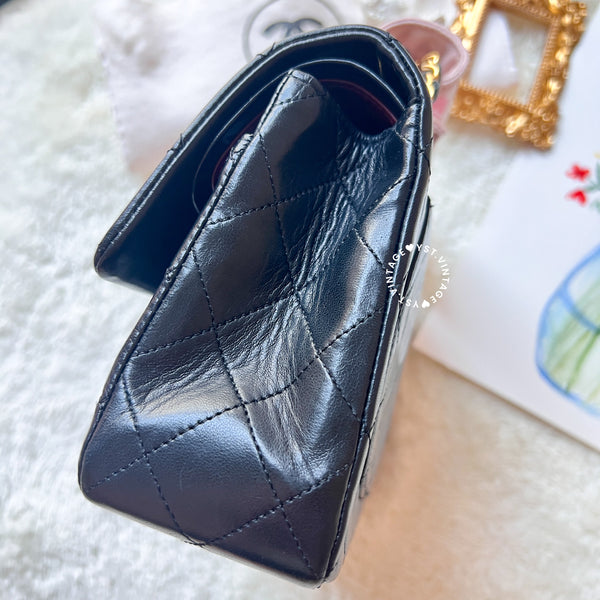 【8.28 中古拍賣】Vintage Chanel Small Classic Flap Bag CF23 - Black 005