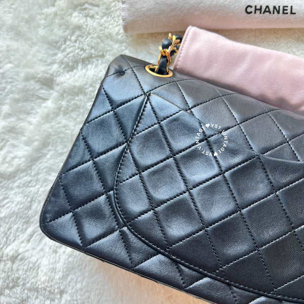 【8.28 中古拍賣】Vintage Chanel Small Classic Flap Bag CF23 - Black 005