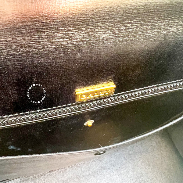 Vintage Bally Kelly Bag - Black K32