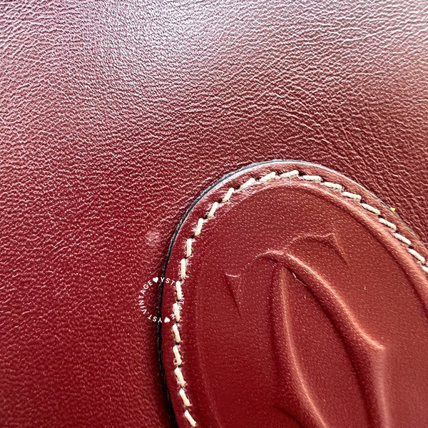 Vintage Cartier MUST DE CARTIER Mini Bucket Bag - Burgundy