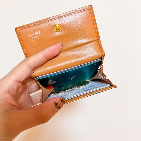 Vintage CELINE Macadam Card Holder / Coins Bag