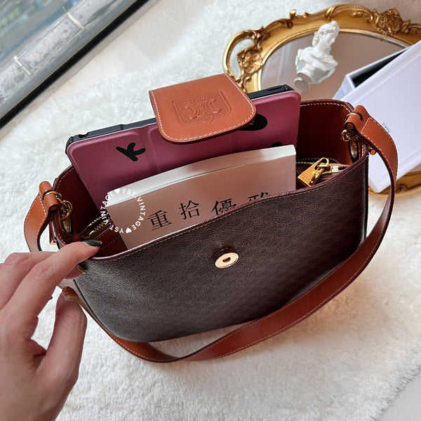 Vintage CELINE Macadam Shoulder Bag