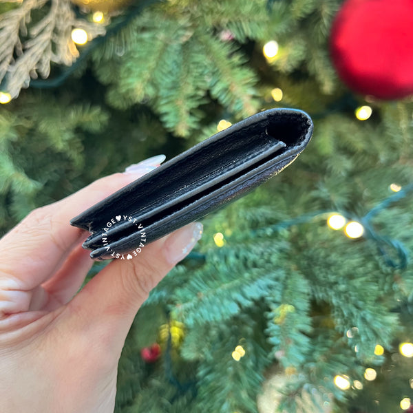 Vintage Chanel Caviar Coco Card Holder - Black 005