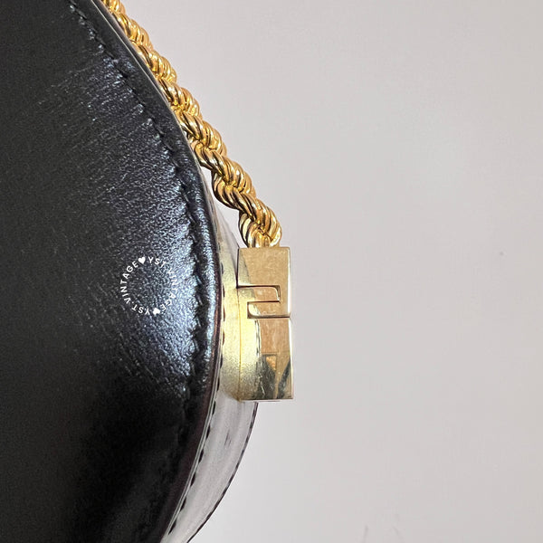 Vintage Bally 2-way Turn-lock Shoulder Bag - Black