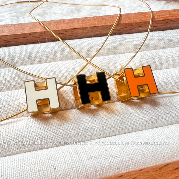 Vintage HERMÈS Cage d'H Pendant Necklace