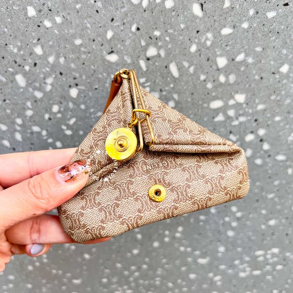 Vintage CELINE Sulky Macadam Coins Bag 004 - Beige