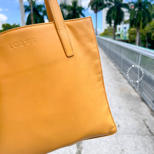 Vintage Loewe Mini Tote Bag - Beige