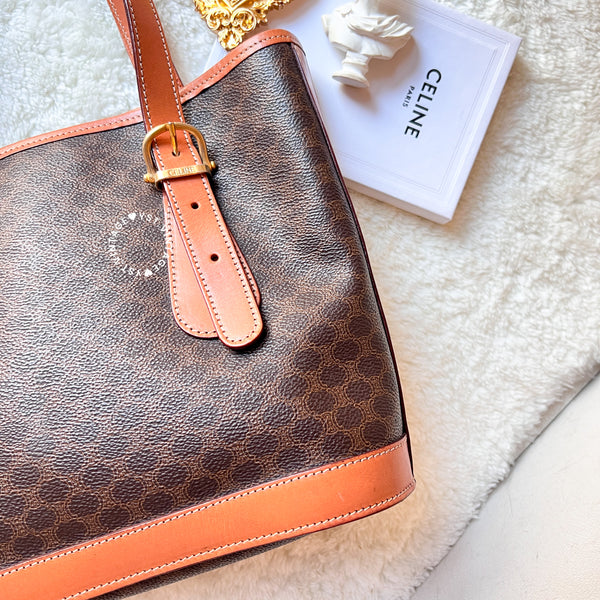 Vintage CELINE Macadam Bucket Hand/ Shoulder Bag 003