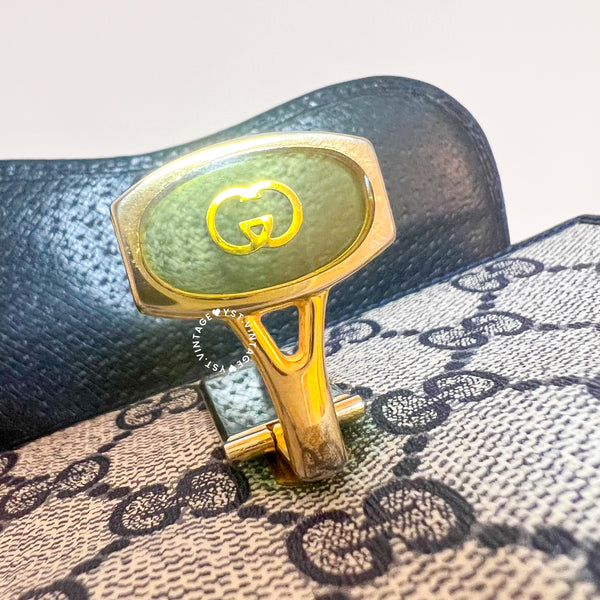 Vintage Gucci 1980's GG Wallet - Navy