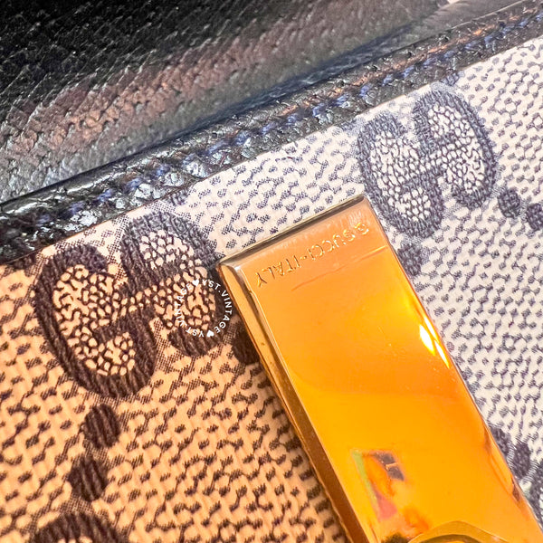 Vintage Gucci 1980's GG Wallet - Navy