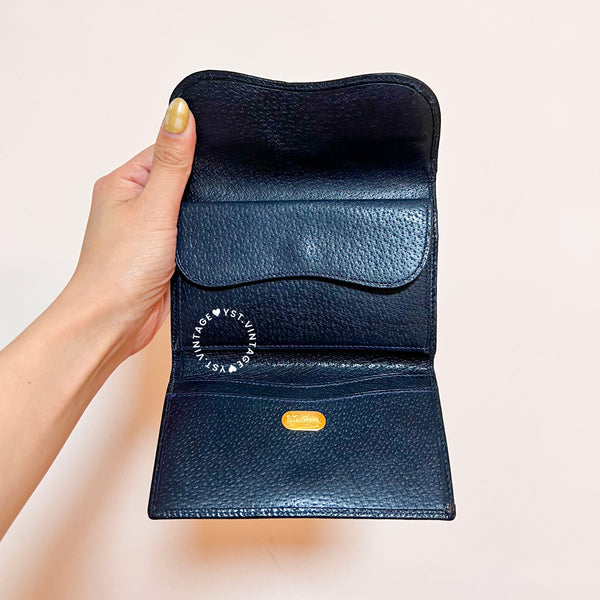 Vintage Gucci 1980's GG Wallet - Navy