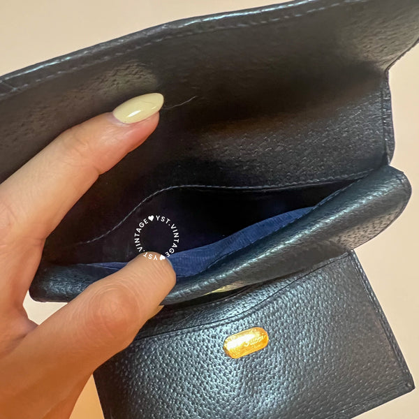 Vintage Gucci 1980's GG Wallet - Navy