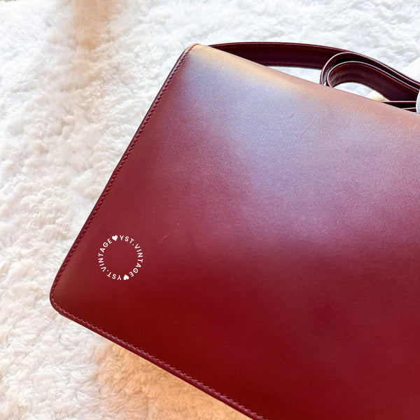 Vintage Cartier MUST DE CARTIER Envelope Bag - Burgundy