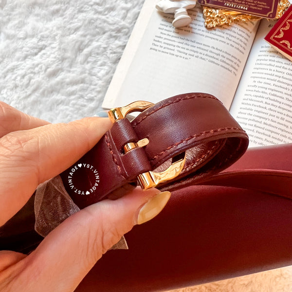 Vintage Cartier MUST DE CARTIER Envelope Bag - Burgundy