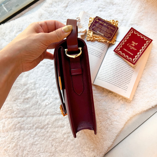 Vintage Cartier MUST DE CARTIER Envelope Bag - Burgundy