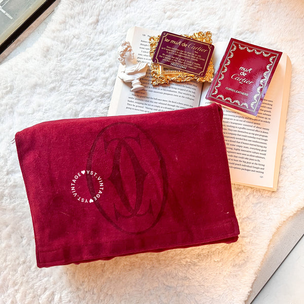 Vintage Cartier MUST DE CARTIER Envelope Bag - Burgundy