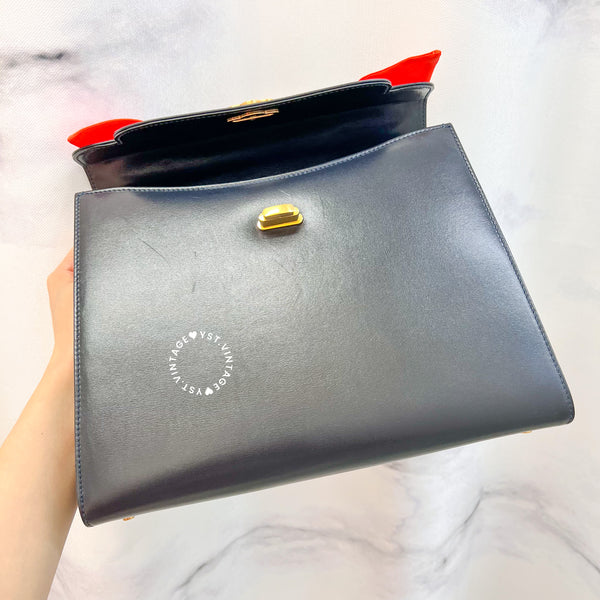 Vintage Bally Kelly Bag - Navy