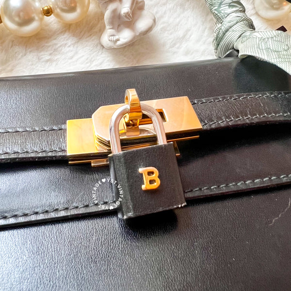 Vintage Bally Mini Kelly Bag - Black