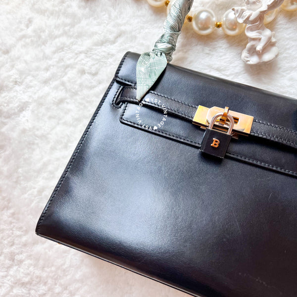 Vintage Bally Mini Kelly Bag - Black