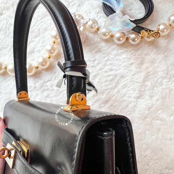 Vintage Bally Mini Kelly Bag - Black