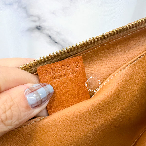 Vintage CELINE 1990s Macadam Makeup Bag - Brown 017