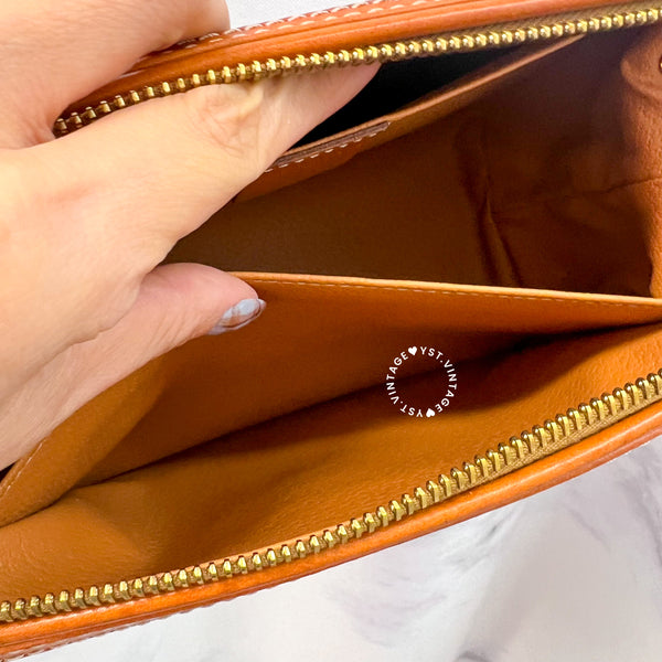 Vintage CELINE 1990s Macadam Makeup Bag - Brown 017