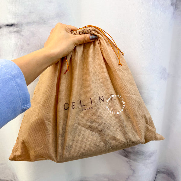 Vintage CELINE 1990s Macadam Makeup Bag - Brown 017