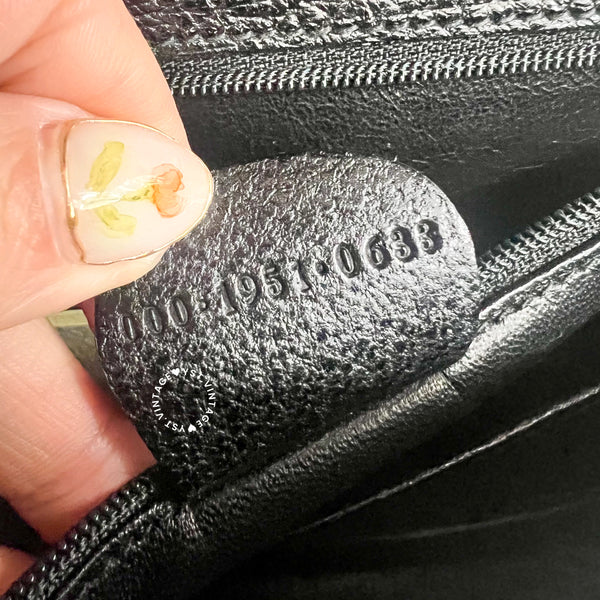 Vintage Gucci Bamboo Medium Top Handle Bag - Black 003