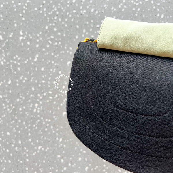 Vintage Chanel Jersey Flap Bag - Black