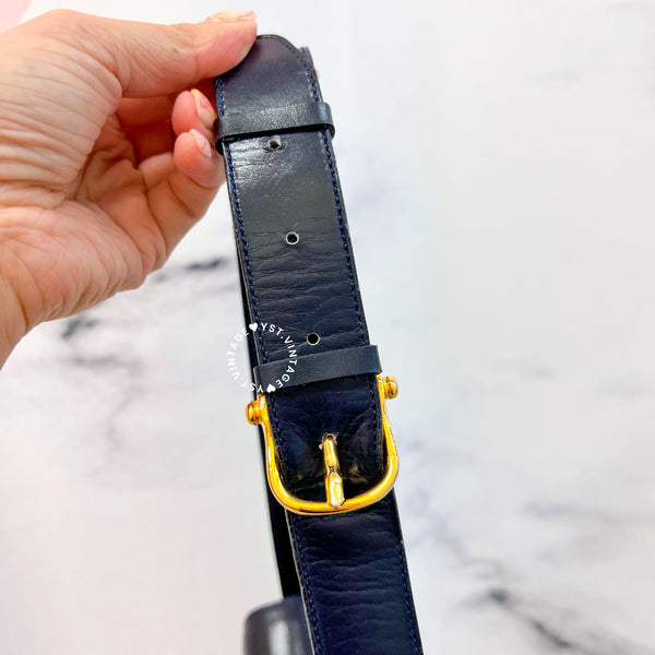 Vintage CELINE Triomphe Box Bag - Navy