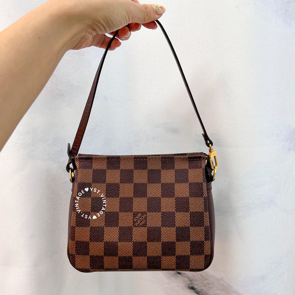 Vintage LV Damier Ebene Trousse Make Up Bag Pochette - 003