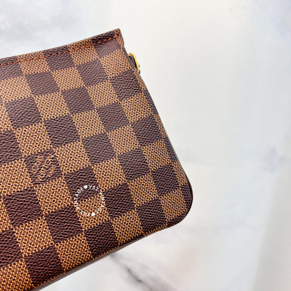 Vintage LV Damier Ebene Trousse Make Up Bag Pochette - 003