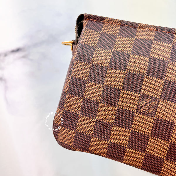 Vintage LV Damier Ebene Trousse Make Up Bag Pochette - 003