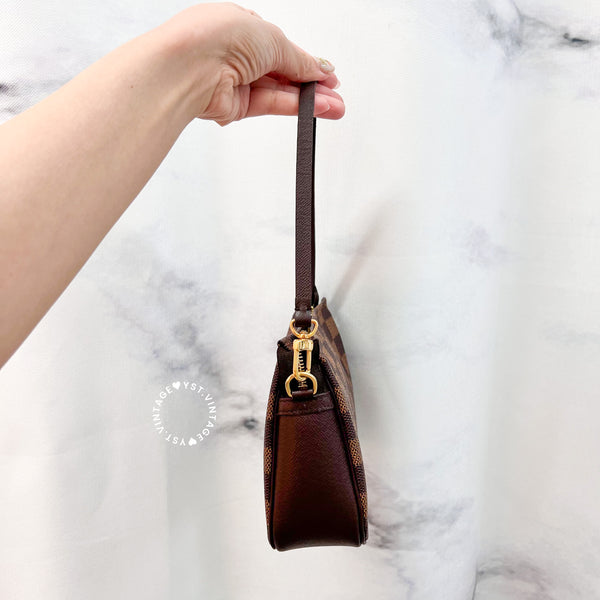 Vintage LV Damier Ebene Trousse Make Up Bag Pochette - 003