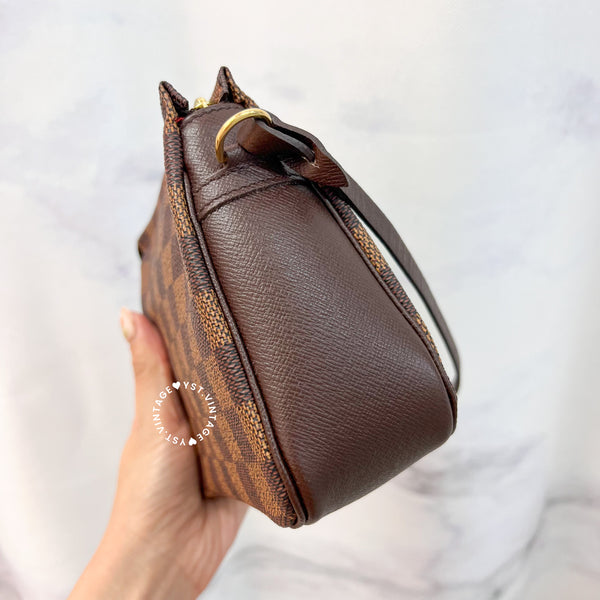 Vintage LV Damier Ebene Trousse Make Up Bag Pochette - 003