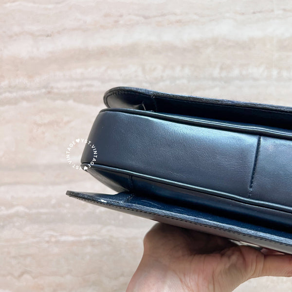 Vintage CELINE Triomphe Box Bag - Navy