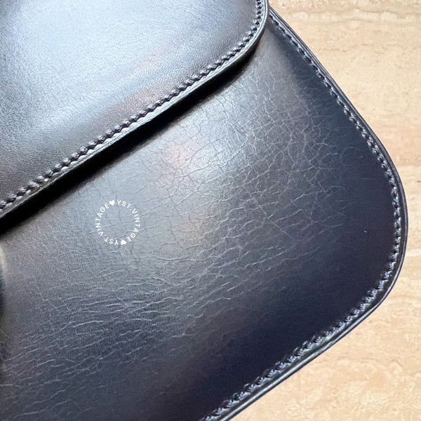 Vintage CELINE Triomphe Box Bag - Navy