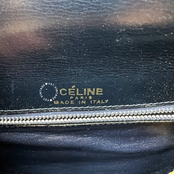 Vintage CELINE Triomphe Box Bag - Navy