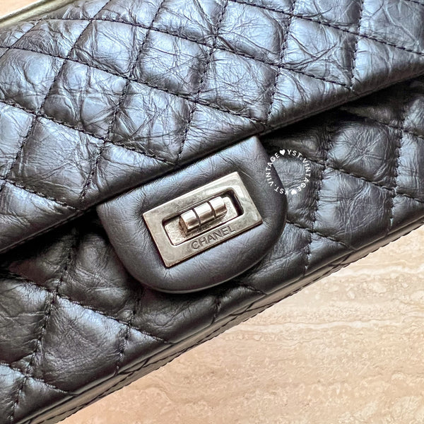 Vintage Chanel Small 2.55 Handbag - Black*Sliver