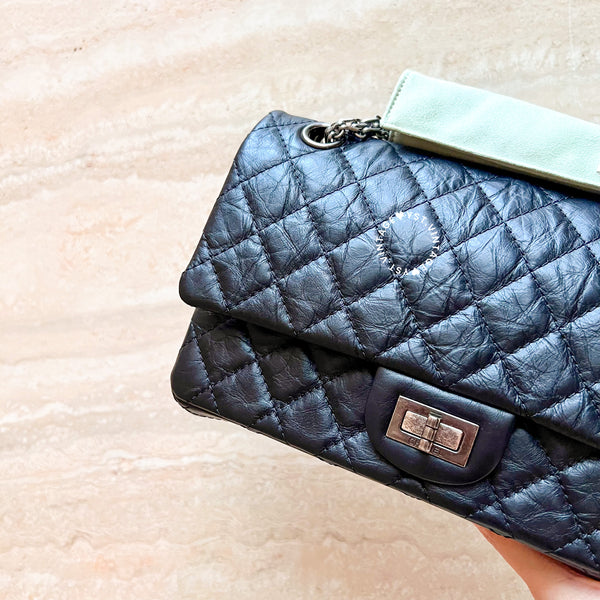 Vintage Chanel Small 2.55 Handbag - Black*Sliver